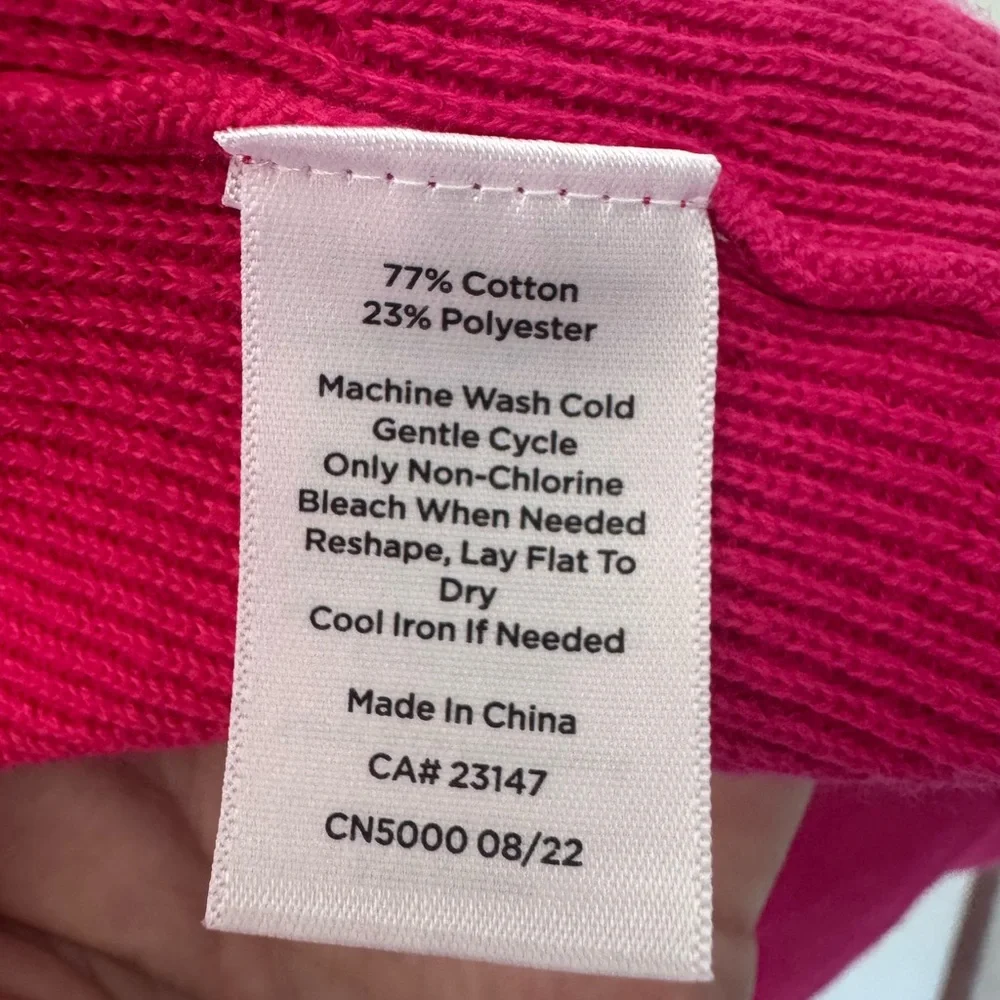 Talbots Pink Fuschia Button-Up Cardigan Size Large Gold Buttons - Picture 4 of 8